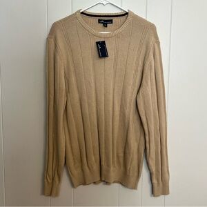 John Ashford Beige Knit‎ Sweater Size Large NWT